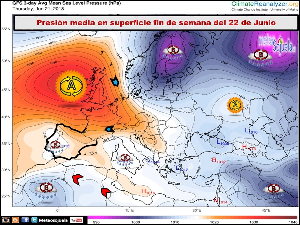 Modelos de presión en superficie. Meteosojuela