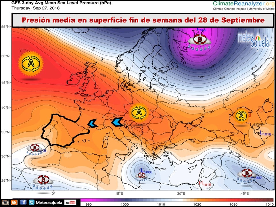 Modelos de presión en superficie. Meteosojuela