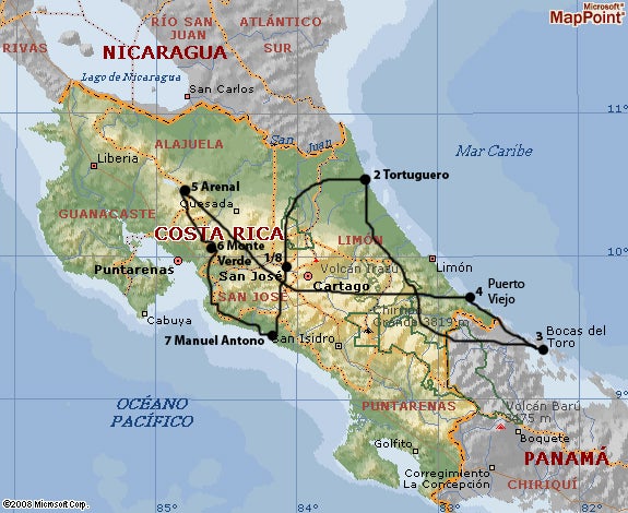 Ruta por Costa Rica y Panamá Ruta por Costa Rica y Panamá