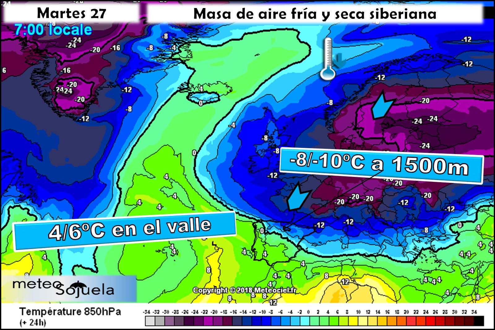 Masa aire frio siberiano. Meteosojuela