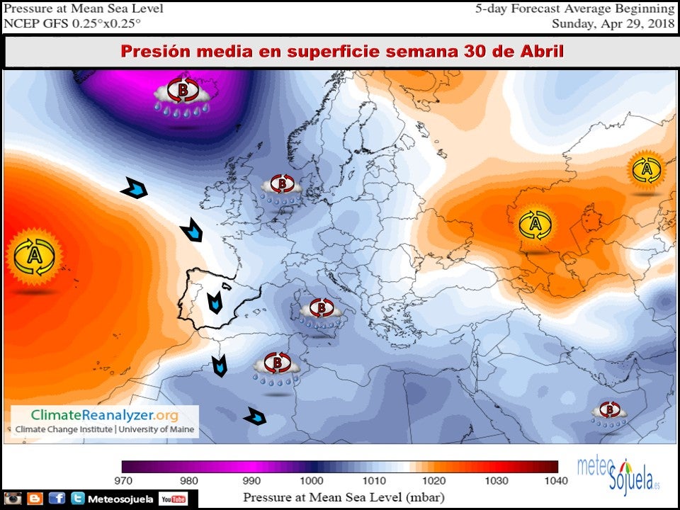 Modelos de presión en superficie. Meteosojuela
