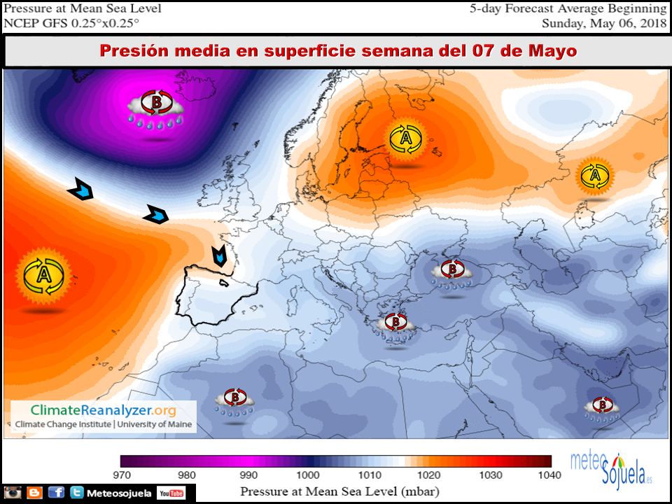 Modelos de presión en superficie. Meteosojuela