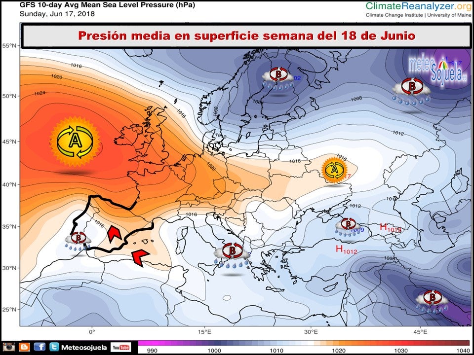 Modelos de presión en superficie. Meteosojuela