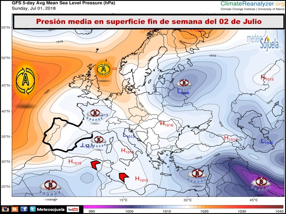 Modelos de presión en superficie. Meteosojuela