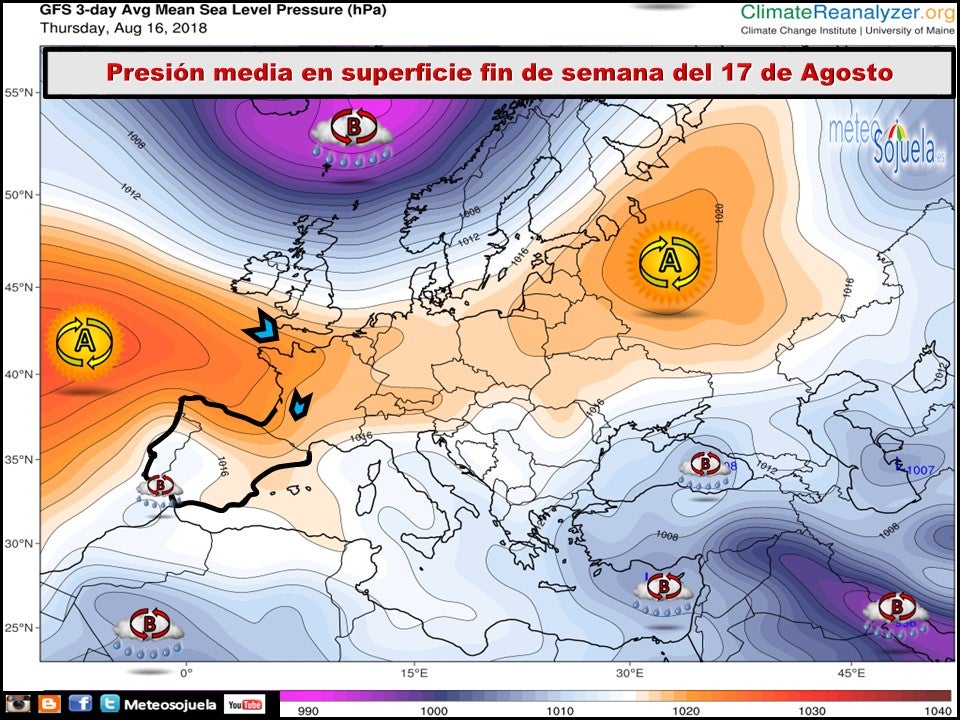Modelos de presión en superficie. Meteosojuela