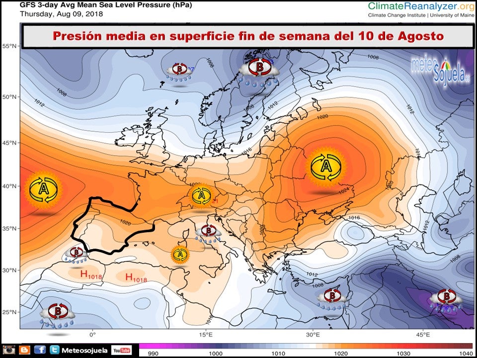 Modelos de presión en superficie. Meteosojuela