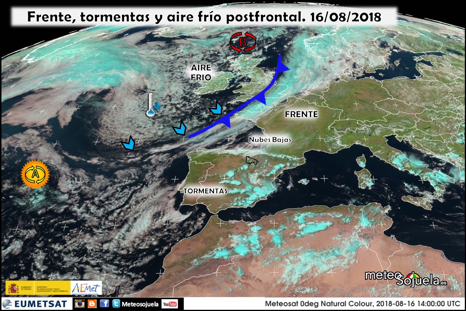 Imágenes de satélite.Meteosojuela