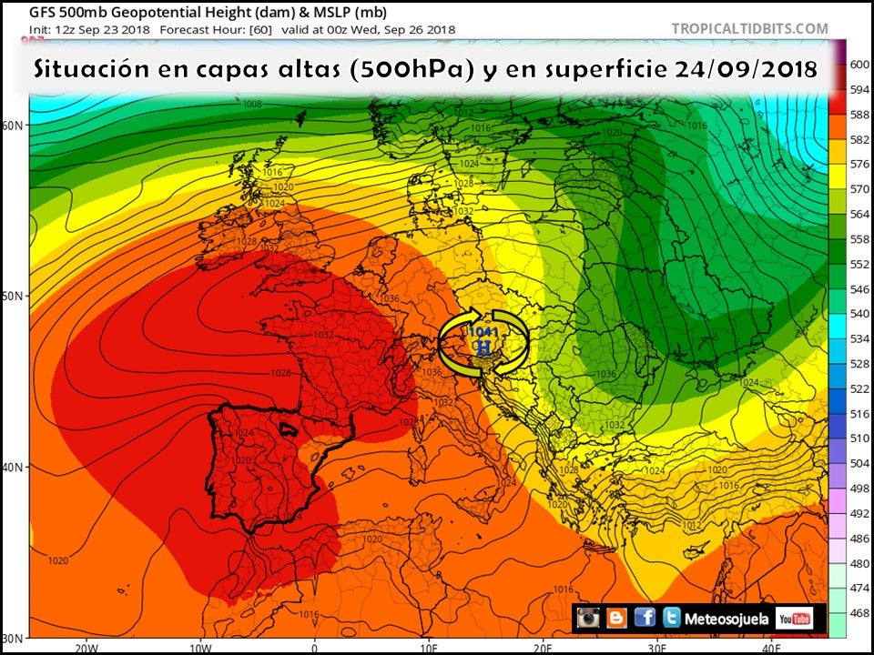 Modelos de Altura Geopotencial a 500hPa y presión en superficie. Meteosojuela