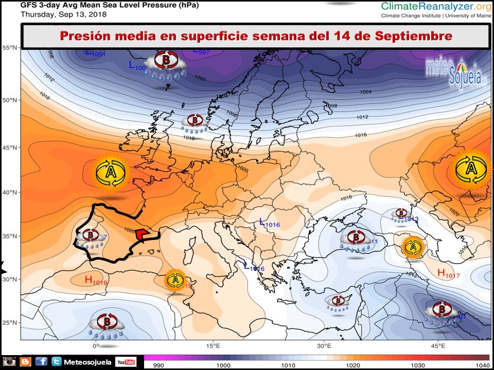 Modelos de presión en superficie. Meteosojuela