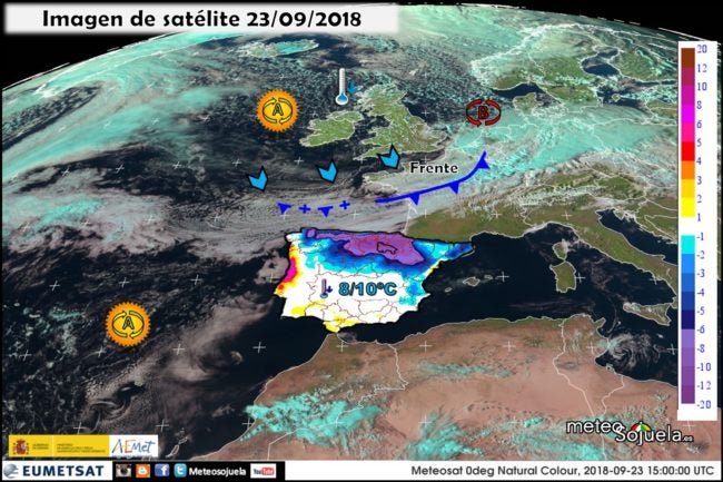 Imágenes de satélite.Meteosojuela