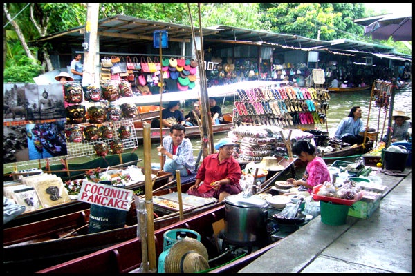 El mercado flotante de Bangkok
