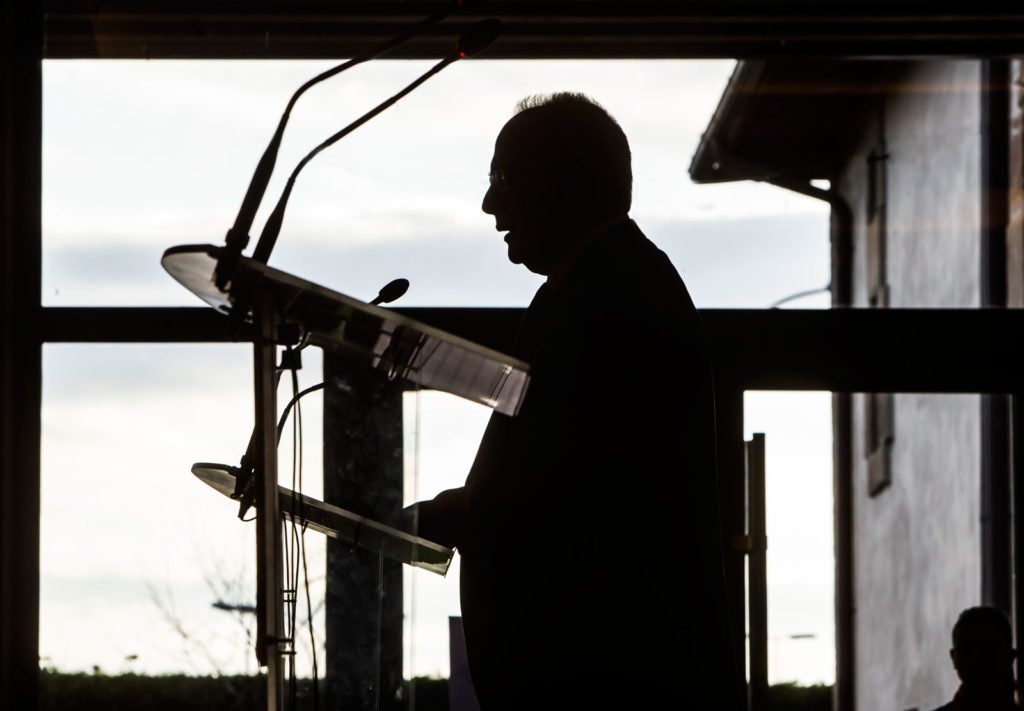 José Ignacio Ceniceros, el miércoles, durante su intervención. Foto de Justo Rodríguez