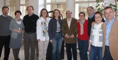 Inmaculada Ortega con el grupo municipal del PSOE