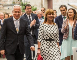 José ignacio Ceniceros y Ana Lourdes González, el pasado 9 de junio en San Millán. Foto de Justo Rodríguez