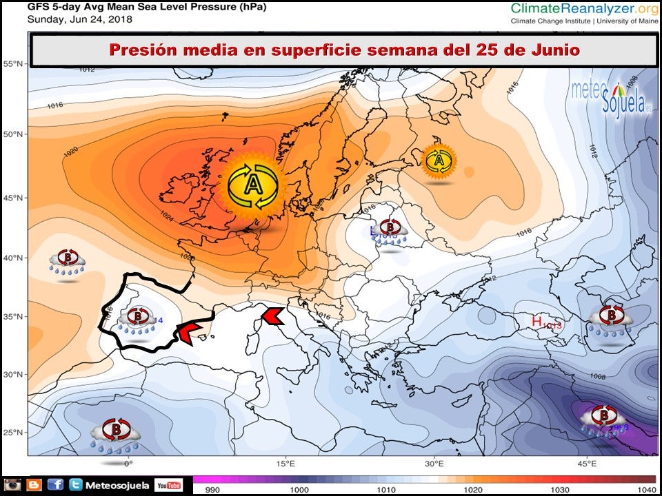 Modelos de presión en superficie. Meteosojuela